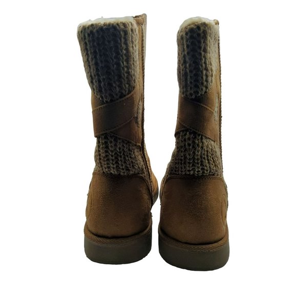 Airwalk Shoes Womens Airwalk Faux Suede Leather Boots Sweater Rear